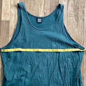 BODY BUILDER TANK TOP TEAL UniSex  RUSH 1980’s SZ LG VNVC